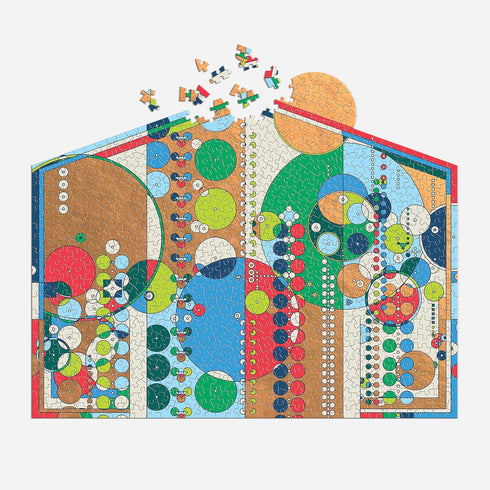 Galison Frank Lloyd Wright Midway Mural – 750 Piece Foil Puzzle with Geometric Artwork and Gold Foil Accents