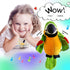 Houwsbaby 9'' Green Electronic Musical Talking Parrot Plush Toy, Interactive Recording Stuffed Animal for Kids