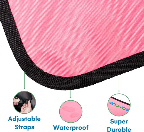 Set 2 16.8x32.8inch Enovoe Kick Mats - of - Back of Seat Protector for Kids Feet - Car Seat Back Protector - Shields