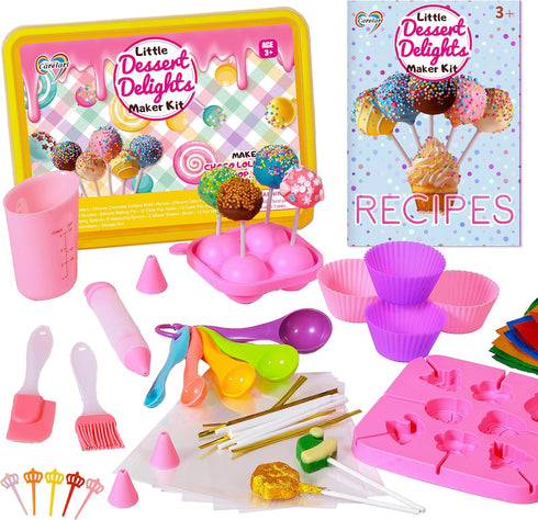 Cake Pop Kit,Kids Baking Sets for Kids,Lollipop Making Kit for Girls,Chocolate and