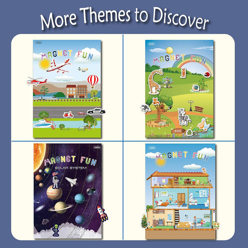 Magnetic Portable Playboard with 44 Pcs Construction Site Engineering Vehicles