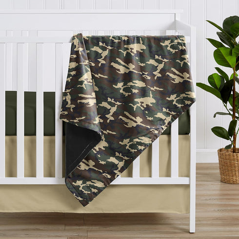 Sweet Jojo Designs Woodland Camo Baby Boy Blanket Receiving Security Swaddle for Newborn or Toddler Nursery Car Seat