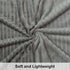 NTBAY Flannel Fuzzy Toddler Blanket, 30x40 Inches, Fluffy Warm Lightweight Reversible Stripes Design, Grey.