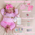 Milidool Lifelike Reborn Baby Dolls Girl, 20-Inch Soft Body Realistic Silicone Newborn Doll with Pink Clothes
