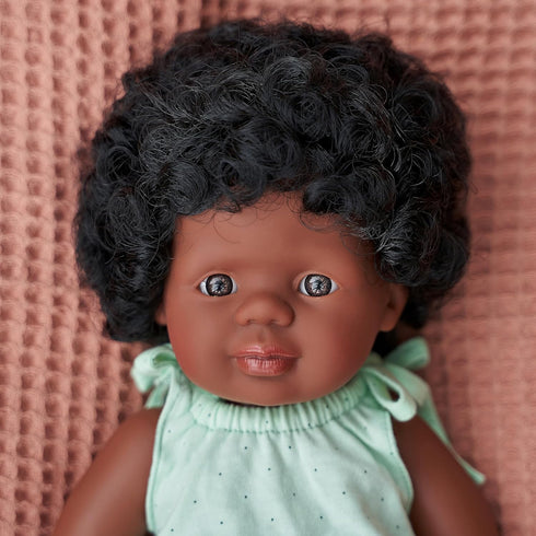 Miniland 15'' African-American Girl Anatomically Correct Baby Doll
