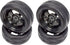 Apex RC Products 1/10 On-Road Black 5 Spoke Wheels with V Tread Rubber Tires (Set of 4) #5000