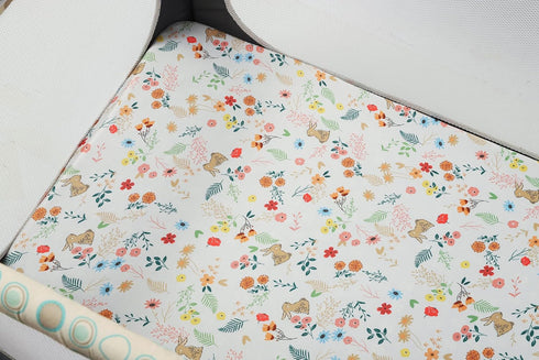 Pack 2 Pack Set Onacosht n Play Fitted Sheets for Baby Girl Soft Jersey Knit Sheets for Mini Crib Mattress and Playard