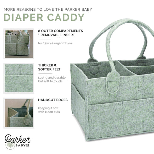Parker Baby Diaper Caddy - Stylish Storage for Nursery Essentials