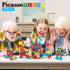 Picasso Toys 116pc Hedgehog Construction Building Blocks Set, Interlock Tiles with Idea Book, STEM Learning Kit for