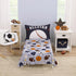 Everything Kids Sports - Super Soft Toddler Blanket in Gray, Navy, Orange, and Brown