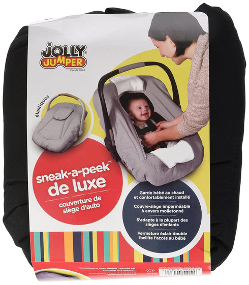Cozy Deluxe Sneak-A-Peek Baby Cover - Black for Comfort