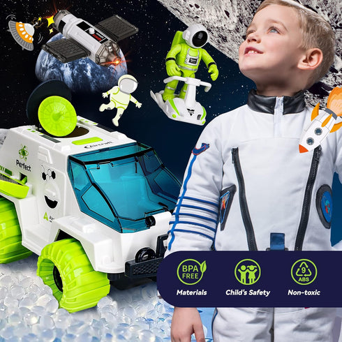 TOY Life Space Toys Rocket Toys for Kids, Space Shuttle with Astronaut Figure & Space Rover for Boys 5-12