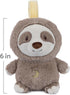 GUND Baby Lil’ Luvs On The Go Sloth Soother, Plush Sound Toy for Babies, Brown/Cream, 6”