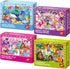 QUOKKA Puzzles for Kids Ages 4-6 - Set of 4x60 Jigsaw Puzzles for Kids 6-10 Years Old, Unicorn Princess Toys
