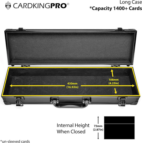 Long Edition Game Card Storage Case for Magic The Gathering, Yugioh, and Other TCGs - Fits up to 1400 Cards
