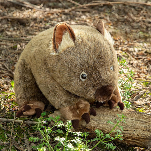 Frankiezhou Home 12' Lifelike Wombat Stuffed Animal, Soft Crawling Wombat Plush Toy, Unique Plushie Model Doll for Kids