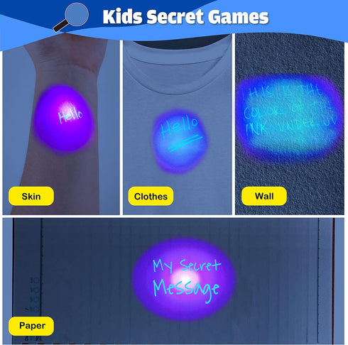 GIFTINBOX Invisible Ink Pen, 28PCS Spy Pen for Kids with UV Light Magic Marker for Secret Messages