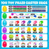 100 Pack Giraffe Prefilled Easter Eggs Bulk - Multi Color Plastic Filled Easter Eggs for Kids with Toy Filled Slap