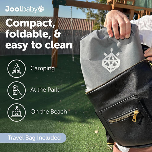 30 Jool Baby Portable Potty Training Chair with Travel Bag and Liners, Foldable, Indoor/Outdoor Use, Camping (Aqua)