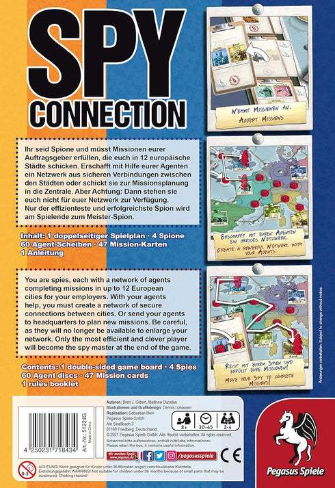 2-4 30-45 8+ Spy Connection - Board Game by Pegasus Spiele Players Board Games for Family Minutes of Gameplay Games