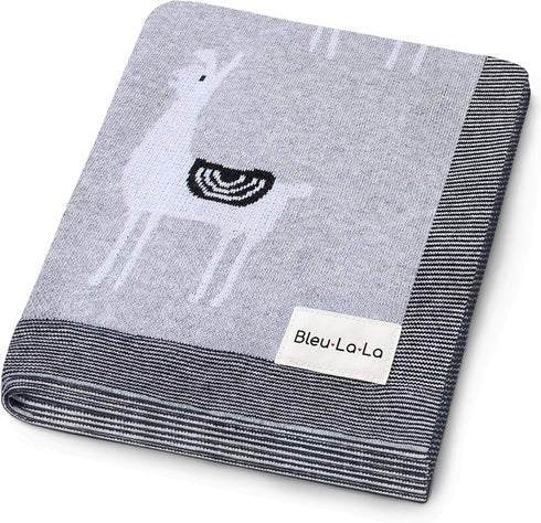 Knit Baby Swaddle Blanket - 100% Luxury Cotton Soft Cozy Receiving Swaddle