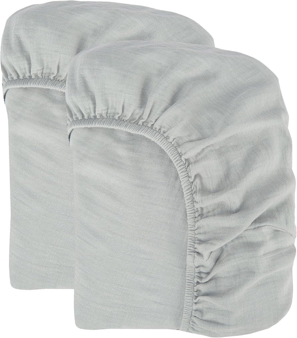 Bioweaves Organic Cotton Muslin Bassinet Sheet, GOTS Certified Extra Soft Fitted Sheet,