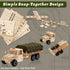 SIGHTEEDA 3D 118 6-12 Pull-Back Adventure Truck Wooden Puzzle - Pcs STEM Building Model Kit for Kids Ages | All-Terrain