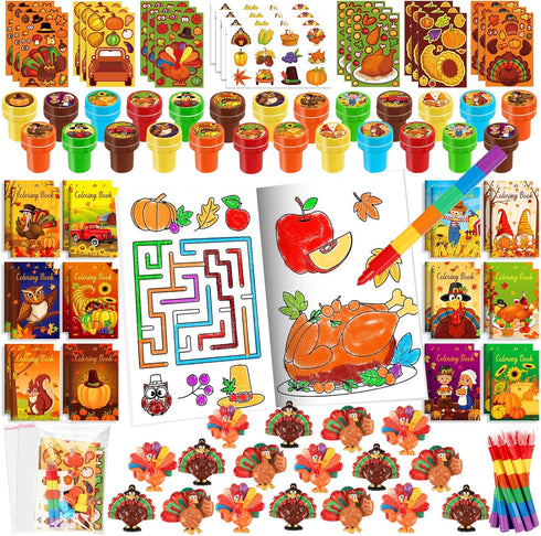 BenLouis Fall Party Favors for Kids Thanksgiving Day Classroom Gifts Prize Coloring