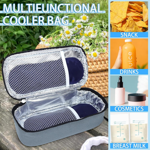 ISUSSER Pack, Breastmilk Cooler Bag with Ice Portable Insulated Breast Milk Storage Cooler Bag, Small Stylish