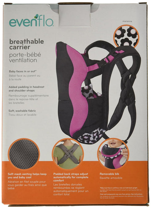Evenflo Soft Carrier for Infants - Breathable Design in Marianna Pink