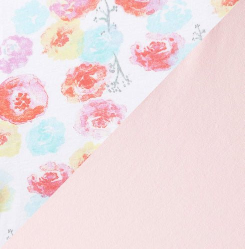 (Set HonestBaby Organic Cotton Changing Pad Covers of Two), Rose Blossom/Pink, One Size