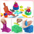 YIDESTARS 4lbs Kids(3-8) Sensory Play Kit: Sand Art & Ice Cream Toy - Colorful Sand,Molds,Tools,Sandbox w/Lid - Fun