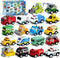JOYIN 18 Pcs Pull Back City Cars and Trucks Toy Vehicles Set,