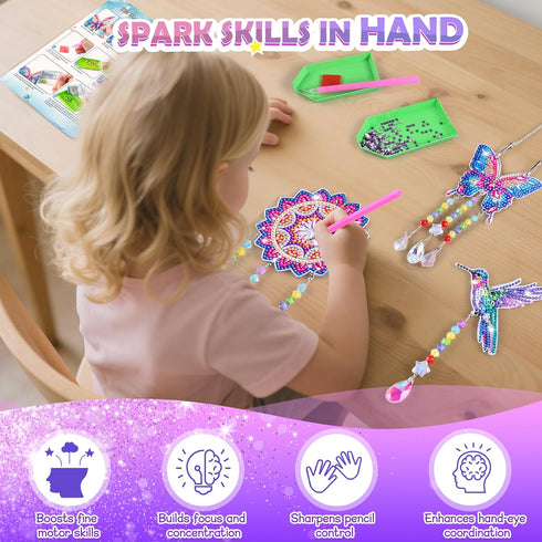 Vinworlf 8-12, 10-12, 3 Home/Garden/Backpack Crafts for Girls Diamond Art Kits for Girls Ages PCS Diamond Art, DIY