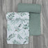 2 Pack 47" 47" Organic Baby Muslin Swaddle Blankets for Boy or Girl - Eucalyptus Leaves and Sage Swaddling Blanket