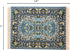 Blue Dollhouse Rug, Miniature Carpet for 3” to 12” Dolls, 10 x 7 Rectangle Toy House Accessory Decor
