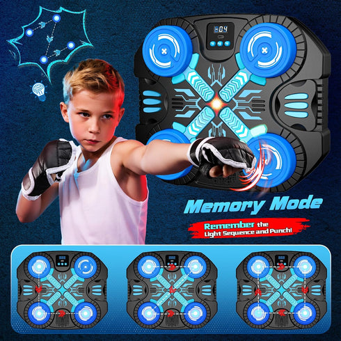 Toy-3 14 4 5 6 7 8 9 10 Boxing Machine with Music for Kids Sports Game Modes & Levels, Year Old Boy Girl Toys Birthday