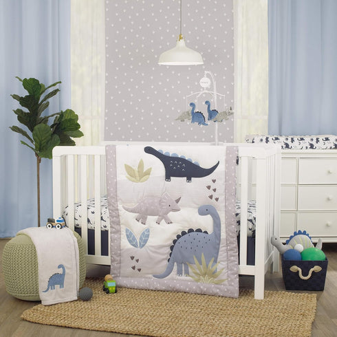 Carter's Super Soft Dino Adventure Baby Blanket in Gray & Blue