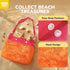 3 3 TOY Life Collapsible Beach Bucket Toys for Kids Beach Essentials with Portable Seashell Bags & Silicone Collapsible
