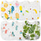 Zainpe 6Pcs Baby Bibs in Lemon Flamingo Leaf Pineapple, Soft Muslin Cotton, Adjustable, Machine Washable Burp Cloths