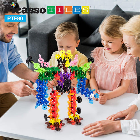 800 Set 3 PTF80 PicassoTiles Building Chips Construction Block Pieces Creative Interlocking Disc Block Toy STEM