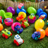 12 JOYIN Pcs Easter Eggs with Toys, Plastic Eggs with Rubber Cars, Basket Stuffers, Party Favors for Toddlers and Kids