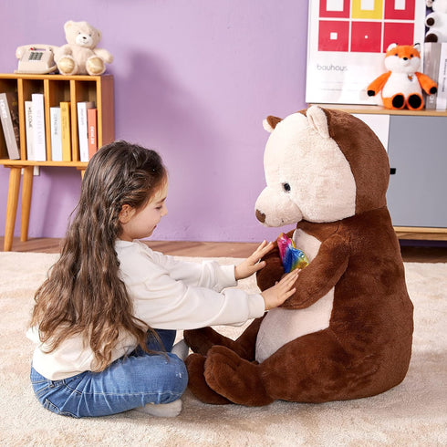 IKASA 30" Large Sea Otter Stuffed Animal Plush Toy, Giant Cute Jumbo Soft Fluffy Plushie, Gifts for Kids