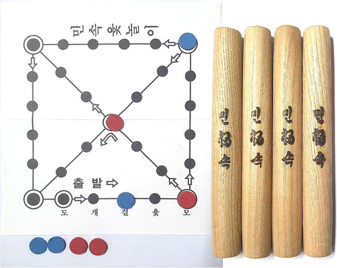 YUTNORI Korean Board Games ??? - Premium Floor Games for Family, Adults, Party, Strategy Wood Stick Games