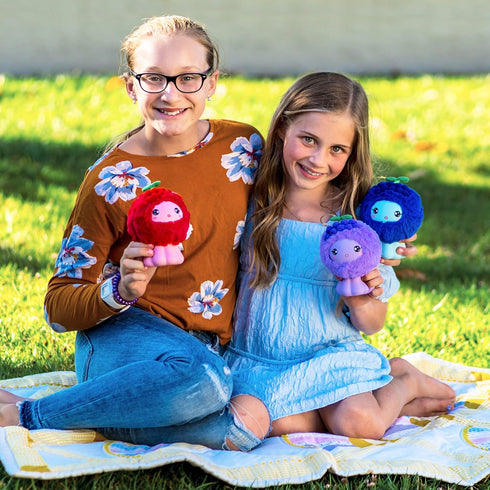 ADORA Soft & Squishy Grape Fruit Plush Toy - Farm Fresh Scented Birthday Gift for Ages 1+ - Goofy Grape