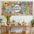 55.1 23.6 Inch Jumbo Easter Mandala Coloring Poster - Easter Egg Bunny Flower DIY Drawing Color-in Paper Blank Art