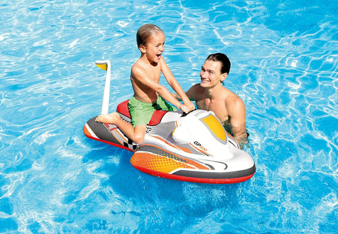 88lb 46" 30.5" 3+ INTEX Wave Rider Inflatable Pool Float: Pool Toy For Kids Heavy-Duty Handle Weight Capacity x