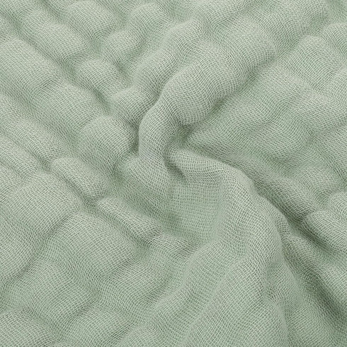 HAMPPLIES 6-Layer Set 2550cm 6pcs Cotton Muslin Burp Cloths and Washcloths for Newborns, Dark Green, Soft Absorbent