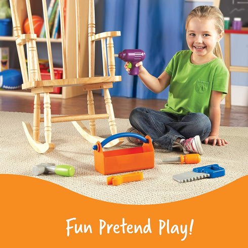Learning Resources New Sprouts Fix It! | Fine Motor, Pretend Play Toy Tool Set | 6 Piece | Ages 2+