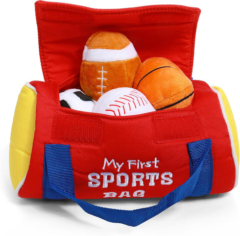 Playset, 1 5 8" Baby GUND My First Sports Bag Stuffed Plush Baby Gift Toys for Boys and Girls Ages & Up, Piece